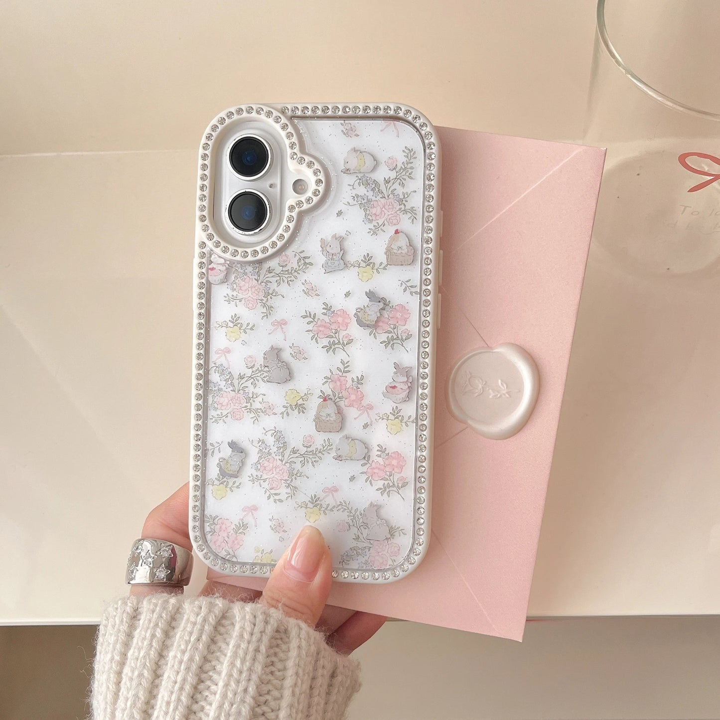 Pastoral Flower Rabbit Phone Case