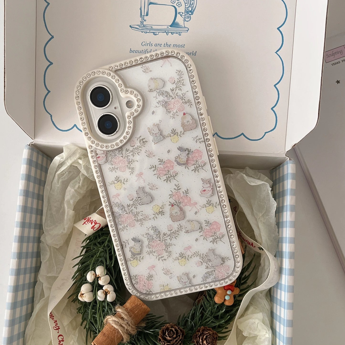 Pastoral Flower Rabbit Phone Case