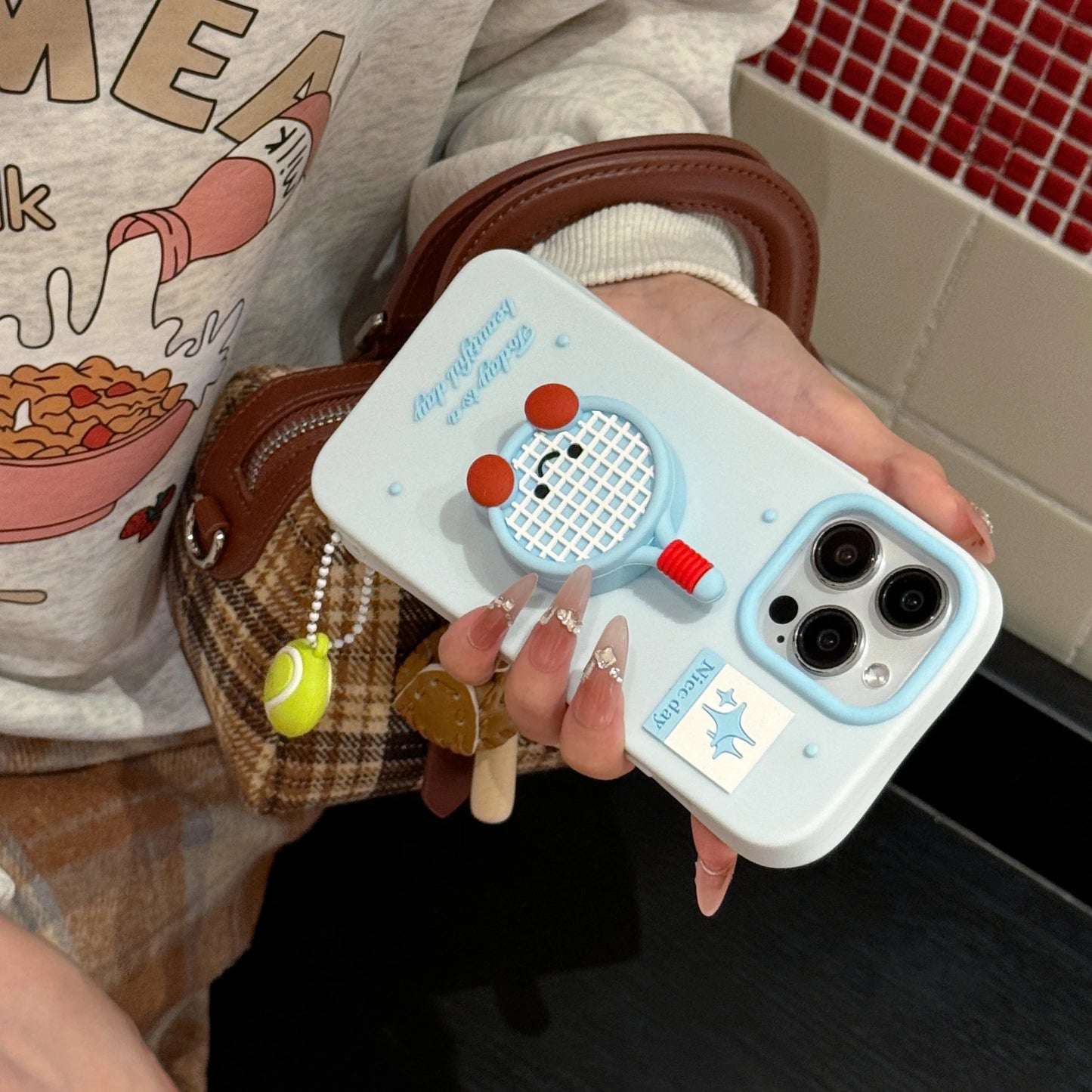 Silicone Holder Sports Racket Phone Case