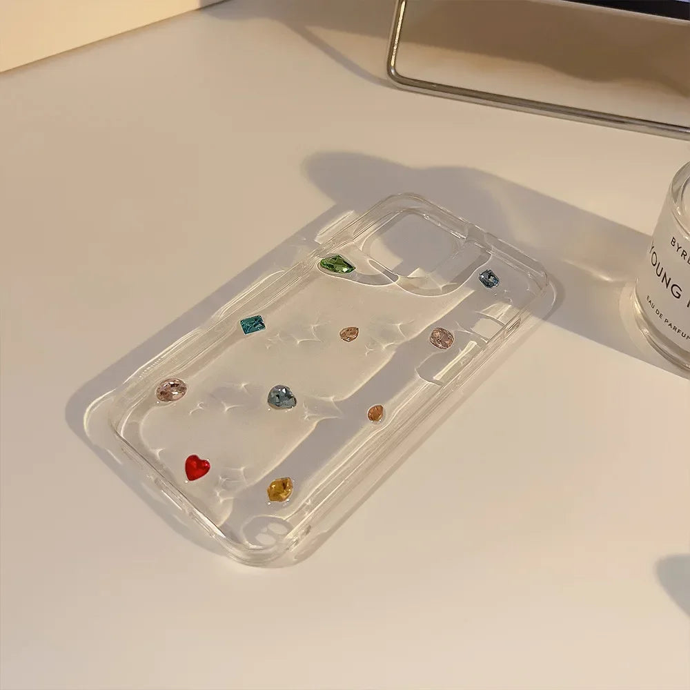 3D Cartoon Cute Color Rhinestones Phone Case