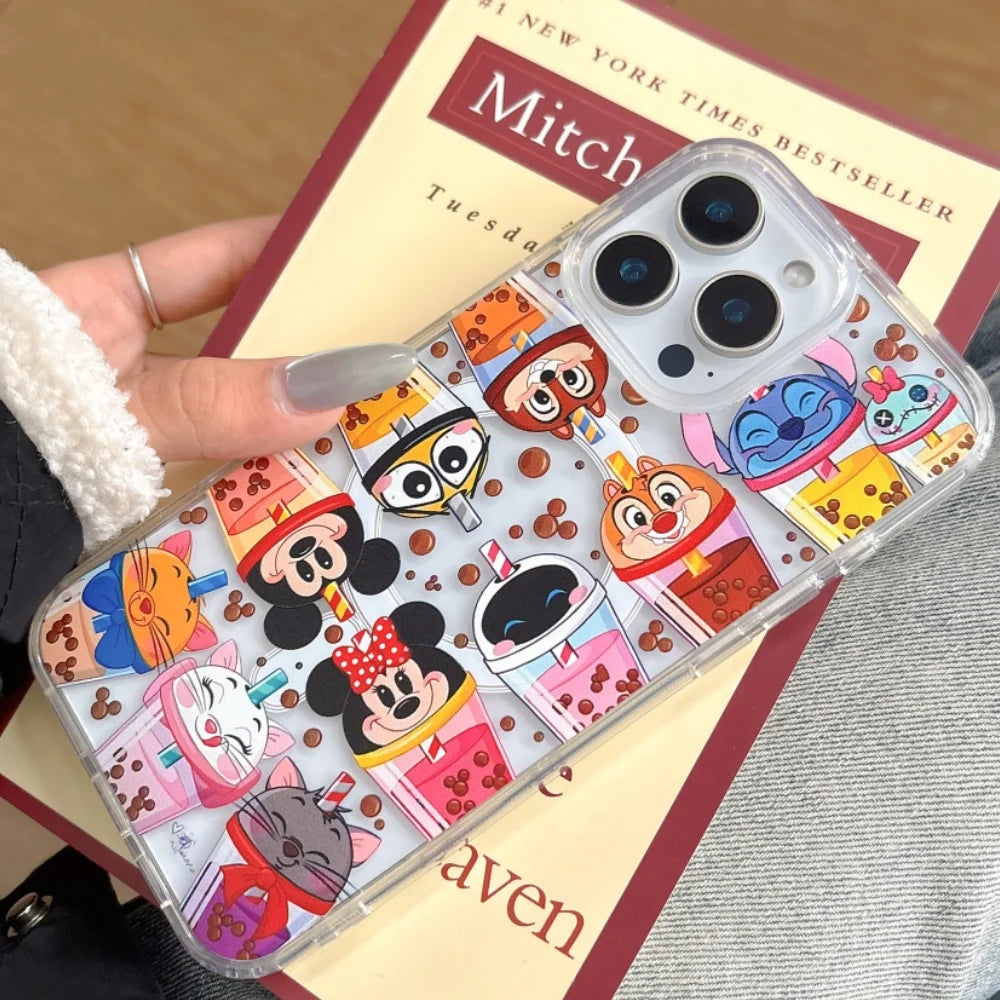 Cute Cartoon Colorful Mickeys Magnetic Clear Phone Case