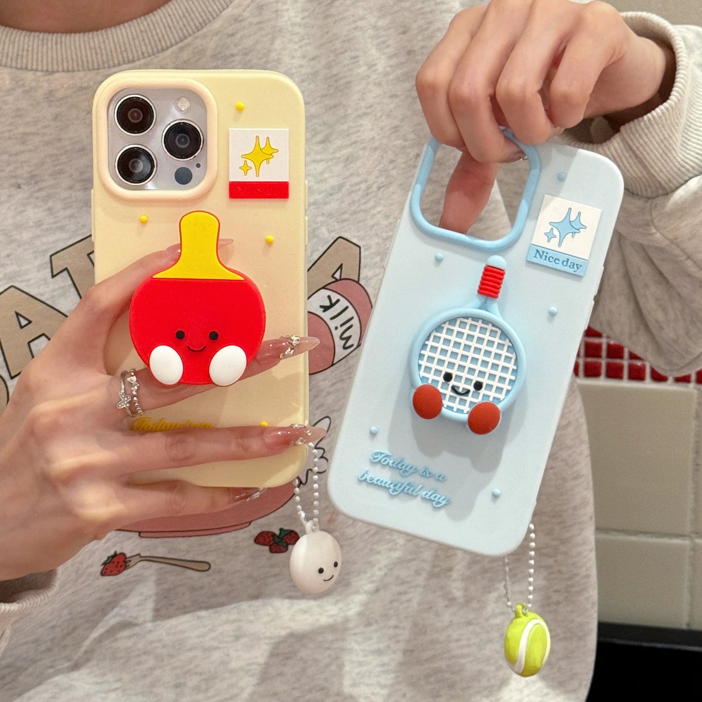 Silicone Holder Sports Racket Phone Case