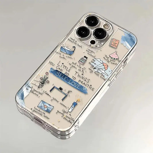 Self Love Screen Protector Casing Shockproof Cover Phone Case