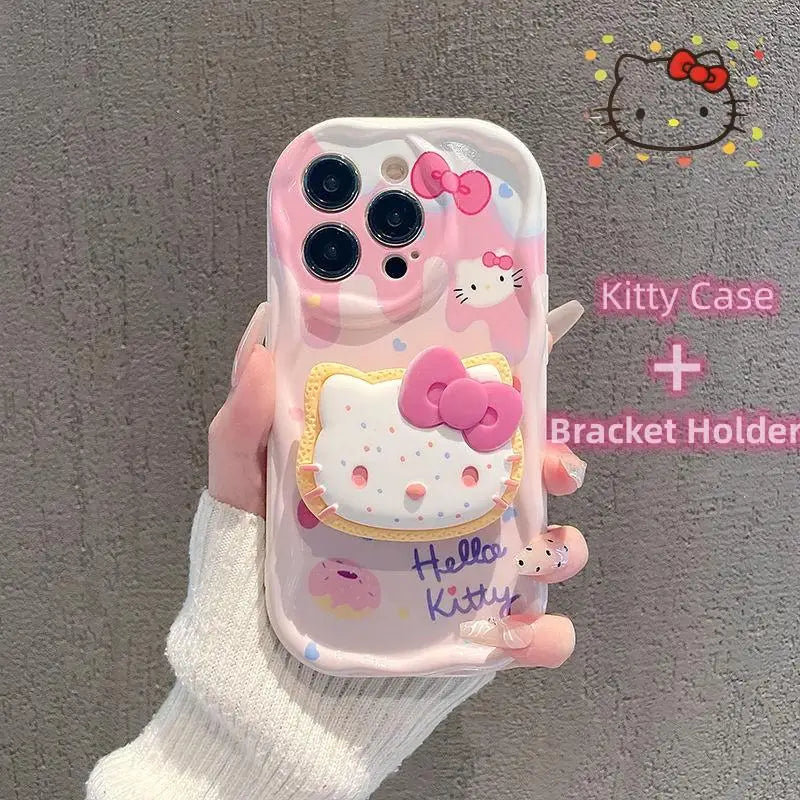 Kuromi Hello Kitty Bracket Bracelet Phone Case