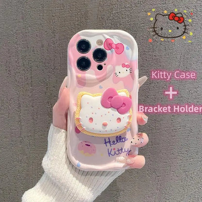 Kuromi Hello Kitty Bracket Bracelet Phone Case