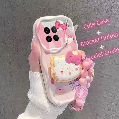 Kuromi Hello Kitty Bracket Bracelet Phone Case