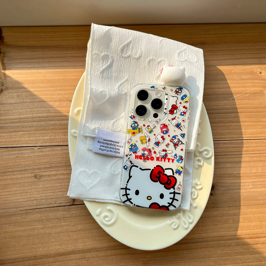 Big Head Hello Kitty Cartoon Silicone Phone Case